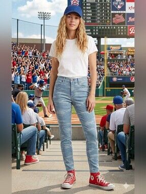 💐 UNIQUE 💐Denim Camo Levi's 720 High Rise Super Skinny Jeans